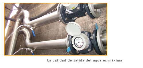 La calidad de salida del agua es m�xima.