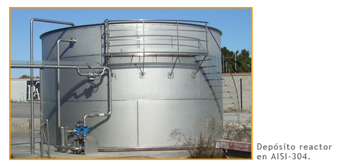 Dep�sito reactor en AISI-304.